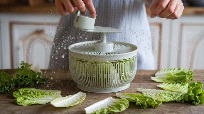 Découvrez comment une essoreuse à salade à une main peut changer vos repas