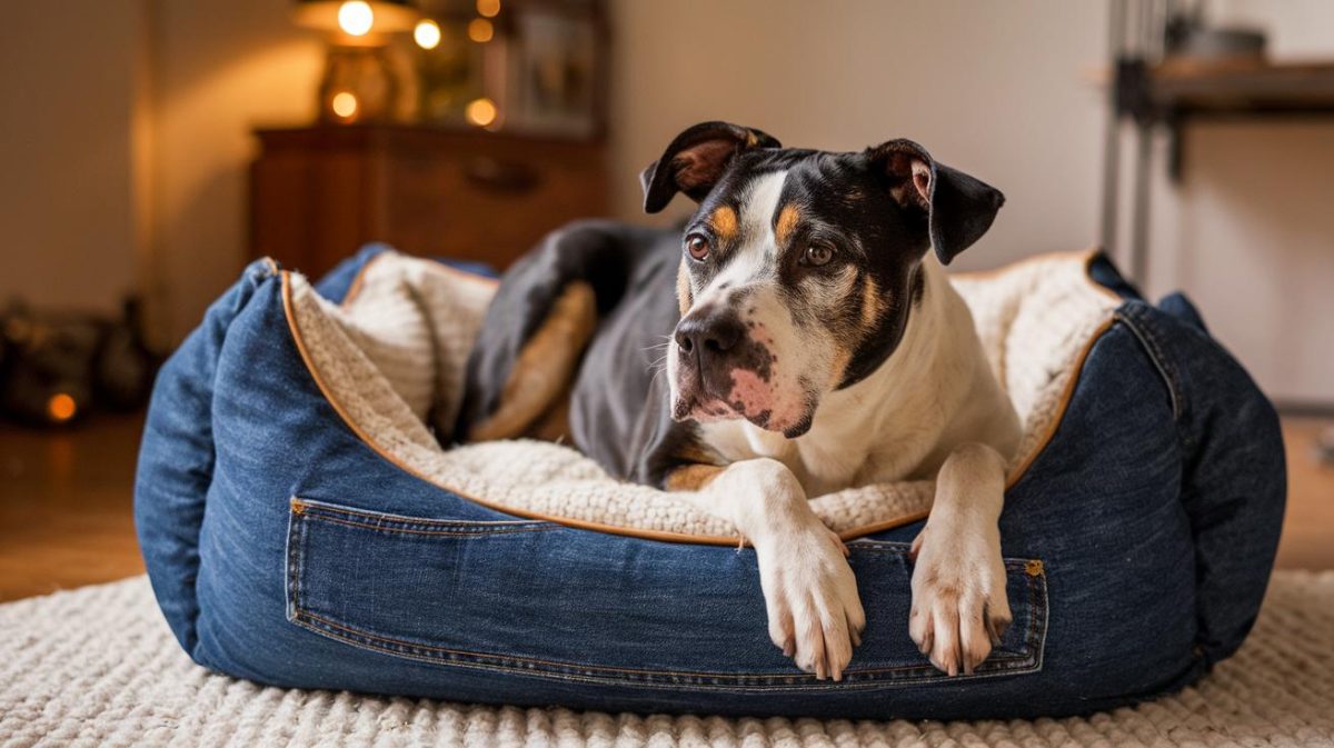 Guide pratique pour concevoir un nid douillet pour chien avec un jean usagé