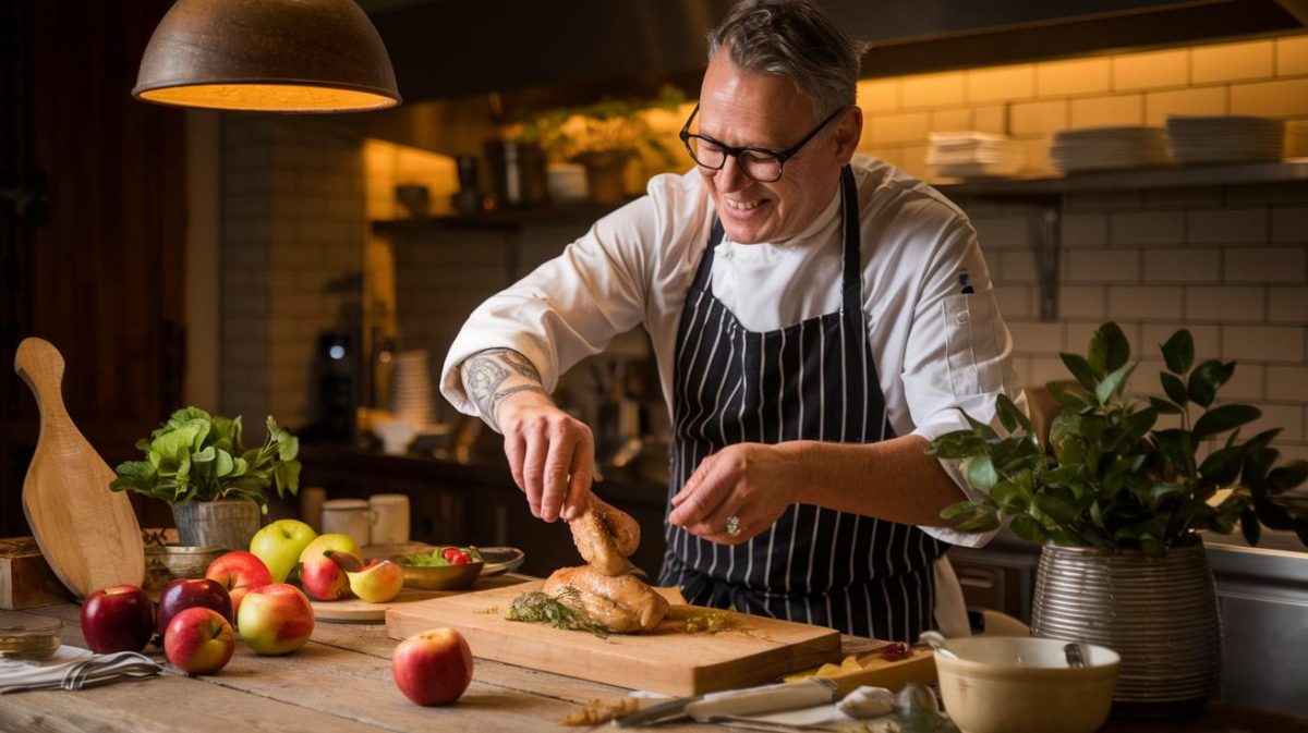 Laurent Mariotte offre une nouvelle vie au poulet avec des pommes