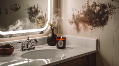 Une bougie pour lutter efficacement contre la moisissure dans votre salle de bain